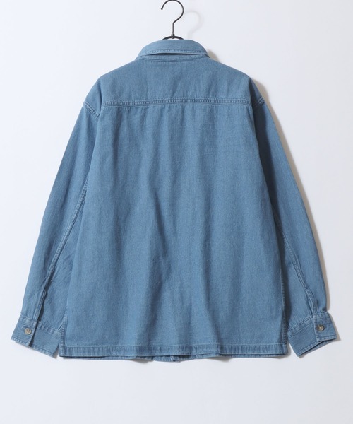 SITRY（シトリー）の「Denim Coverall Jacket/オーバーサイズ デニムカバーオール デニムジャケット デニムシャツ（カバーオール・メンズ・ブルー/ネイビー・M/L/LL）」の6枚目の写真