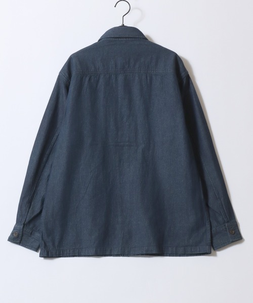 SITRY（シトリー）の「Denim Coverall Jacket/オーバーサイズ デニムカバーオール デニムジャケット デニムシャツ（カバーオール・メンズ・ブルー/ネイビー・M/L/LL）」の4枚目の写真