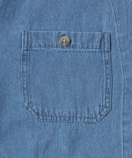 SITRY（シトリー）の「Denim Coverall Jacket/オーバーサイズ デニムカバーオール デニムジャケット デニムシャツ（カバーオール・メンズ・ブルー/ネイビー・M/L/LL）」の11枚目の写真