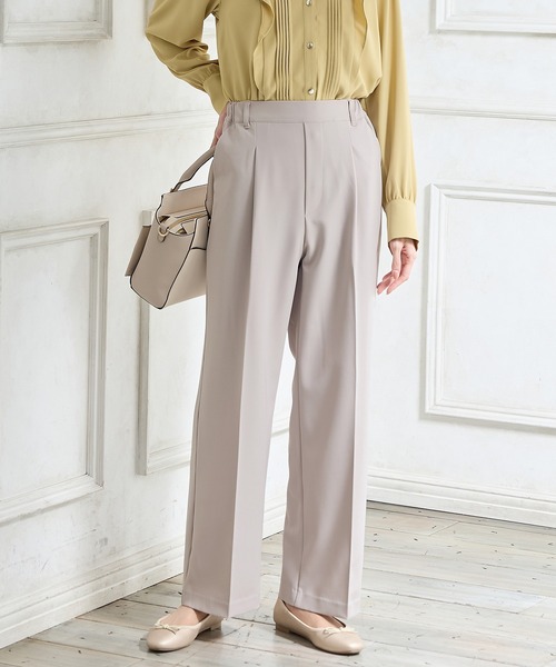 Honeys（ハニーズ）の「【美ージー・ストレッチ・マシンウォッシャブル・イージーケア】美ージーストレート（股下６３ｃｍ）（スラックス・レディース・ネイビー/ベージュ/ライトグレー系2/ブラック/グレイッシュブルー/ライトグレー系1・3L/L/LL/M/S/SS）」の3枚目の写真