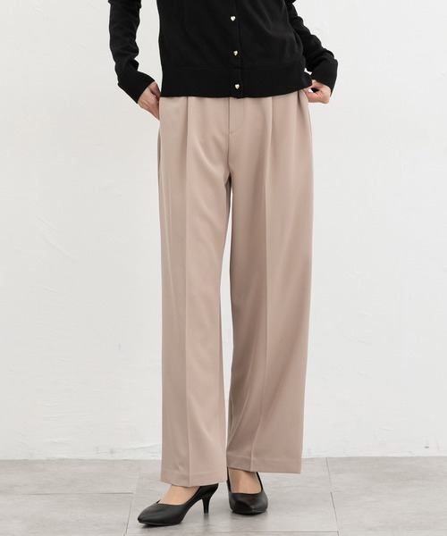 Honeys（ハニーズ）の「【美ージー・ストレッチ・マシンウォッシャブル・イージーケア】美ージーストレート（股下６３ｃｍ）（スラックス・レディース・ネイビー/ベージュ/ライトグレー系2/ブラック/グレイッシュブルー/ライトグレー系1・3L/L/LL/M/S/SS）」の4枚目の写真