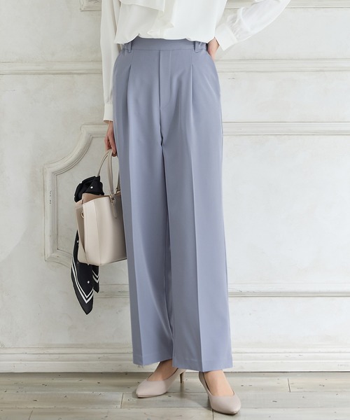 Honeys（ハニーズ）の「【美ージー・ストレッチ・マシンウォッシャブル・イージーケア】美ージーストレート（股下６３ｃｍ）（スラックス・レディース・ネイビー/ベージュ/ライトグレー系2/ブラック/グレイッシュブルー/ライトグレー系1・3L/L/LL/M/S/SS）」の6枚目の写真