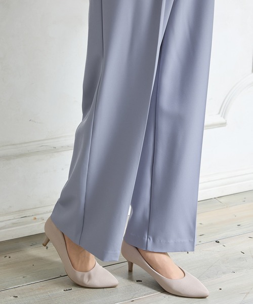 Honeys（ハニーズ）の「【美ージー・ストレッチ・マシンウォッシャブル・イージーケア】美ージーストレート（股下６３ｃｍ）（スラックス・レディース・ネイビー/ベージュ/ライトグレー系2/ブラック/グレイッシュブルー/ライトグレー系1・3L/L/LL/M/S/SS）」の14枚目の写真