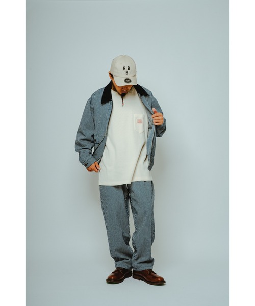 BIG MIKE(ビッグマイク)の「BIG MIKE ビッグマイク/ セットアップ対応 デニム イージーパンツ 102617200(デニムパンツ・メンズ・ストライプ/ダークインディゴブルー/ライトインディゴブルー・X-LARGE/MEDIUM/LARGE)」の15枚目の写真
