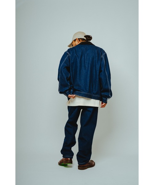 BIG MIKE(ビッグマイク)の「BIG MIKE ビッグマイク/ セットアップ対応 デニム イージーパンツ 102617200(デニムパンツ・メンズ・ストライプ/ダークインディゴブルー/ライトインディゴブルー・X-LARGE/MEDIUM/LARGE)」の12枚目の写真