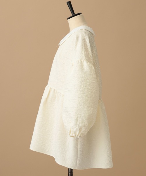 A part by（アパートバイ）の「【セレモニー】C*ジャガードブラウスセットアップ（スーツセット・レディース・アイボリー/ネイビー・MEDIUM/SMALL）」の6枚目の写真