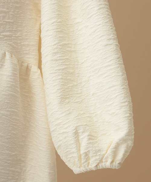 A part by（アパートバイ）の「【セレモニー】C*ジャガードブラウスセットアップ（スーツセット・レディース・アイボリー/ネイビー・MEDIUM/SMALL）」の10枚目の写真