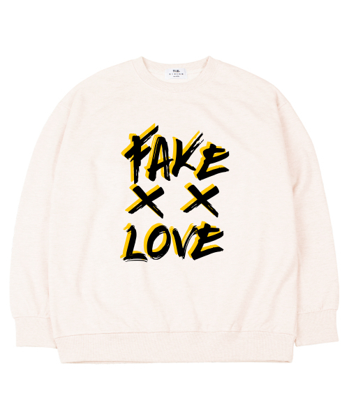 TI.GLAKE(ティーグレイク)の「フェイクラブ オーバーサイズ スウェット Tシャツ クリーム(スウェット・レディース・その他・MEDIUM/LARGE/X-LARGE/XX-LARGE)」の1枚目の写真