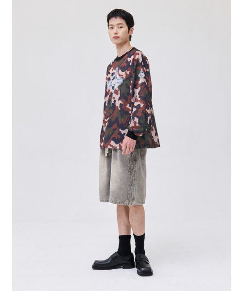 AKECII(アケシ)の「ナギトラックデニムショーツ-グレー(その他パンツ・メンズ・その他・MEDIUM/LARGE)」の2枚目の写真