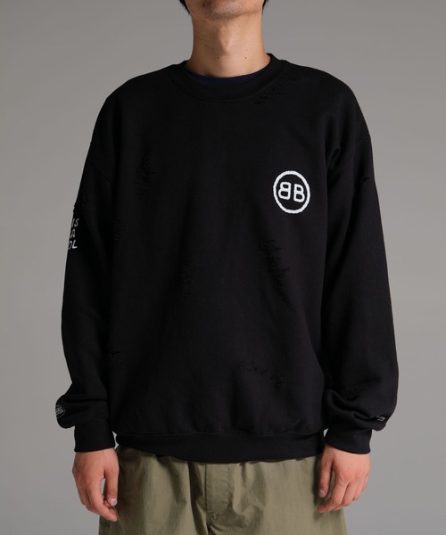 DELUXE(デラックス)の「DELUXE x BEAVIS AND BUTT HEAD CREW(スウェット・メンズ・ネイビー/ブラック・MEDIUM/LARGE/X-LARGE)」の1枚目の写真