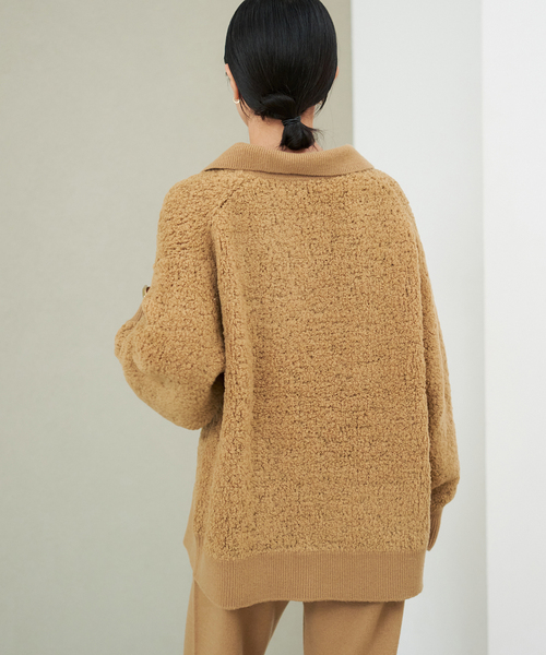 plage FurVプルオーバー ニット　ブラウン プラージュ Plage Fur Off Neck ニット （ブラウン） - ファッション