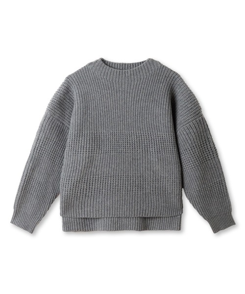 LA MARINE FRANCAISE（マリン フランセーズ）の「片畦ボーダーボトルネックニット（ニット/セーター・レディース・オフホワイト/グレー/ブルー/イエロー・FREE）」の2枚目の写真