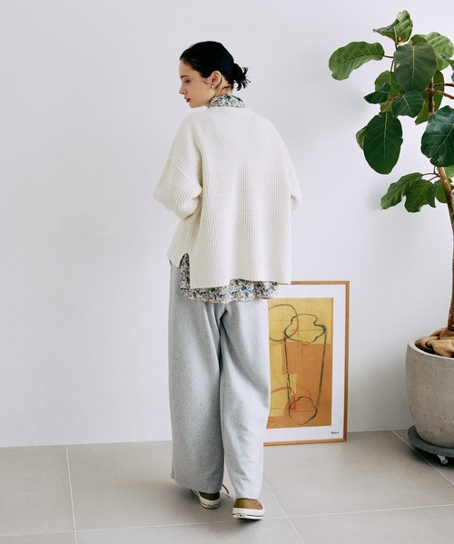 LA MARINE FRANCAISE（マリン フランセーズ）の「片畦ボーダーボトルネックニット（ニット/セーター・レディース・オフホワイト/グレー/ブルー/イエロー・FREE）」の8枚目の写真