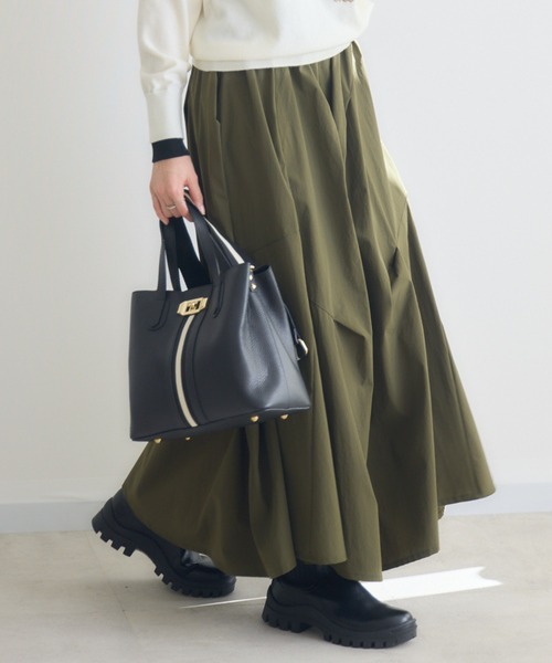 KATHARINE ROSS（キャサリンロス）の「【KATHARINE ROSS】ランダムタックスカート（スカート・レディース・ブラック/カーキ/チャコールグレー・FREE）」の3枚目の写真