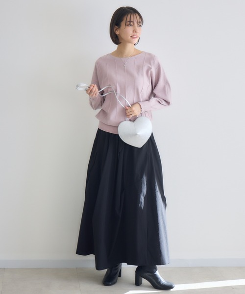 KATHARINE ROSS（キャサリンロス）の「【KATHARINE ROSS】ランダムタックスカート（スカート・レディース・ブラック/カーキ/チャコールグレー・FREE）」の4枚目の写真