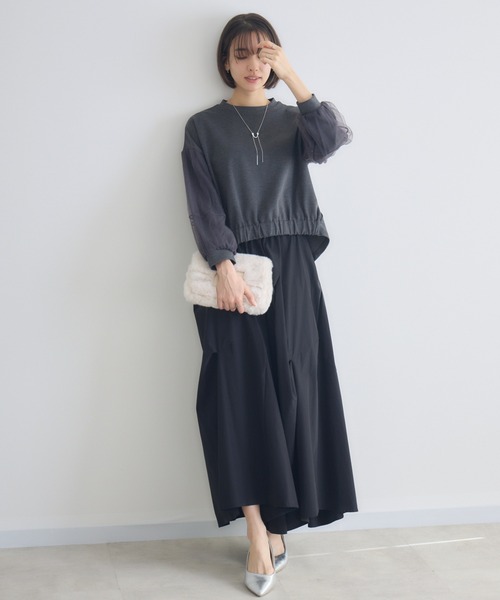 KATHARINE ROSS（キャサリンロス）の「【KATHARINE ROSS】ランダムタックスカート（スカート・レディース・ブラック/カーキ/チャコールグレー・FREE）」の6枚目の写真