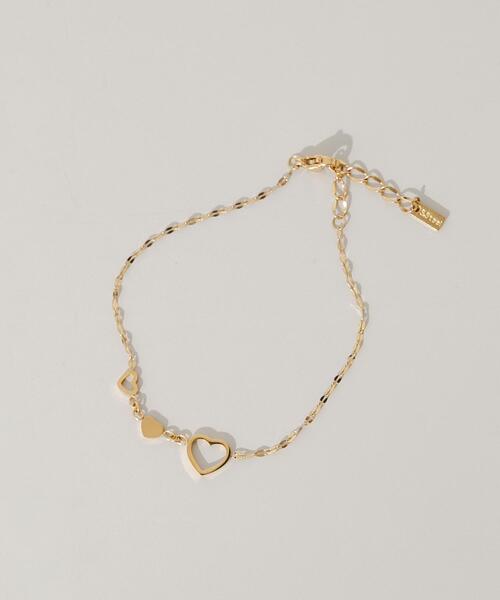 ステンレストリプルハートチェーンブレスレット（ブレスレット