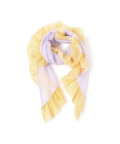 BEAMS BOY(ビームスボーイ)の「2トーン フリル ストール(ストール/ショール・レディース・パープル/ベージュ・ONE SIZE)」の2枚目の写真