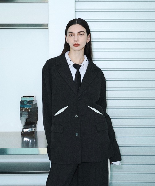 seyto（セイト）の「Slash line 3B shingle tailored jacket / スラッシュライン3Bシングルテーラードジャケット（テーラードジャケット・メンズ・チャコールグレー・2/3）」の5枚目の写真