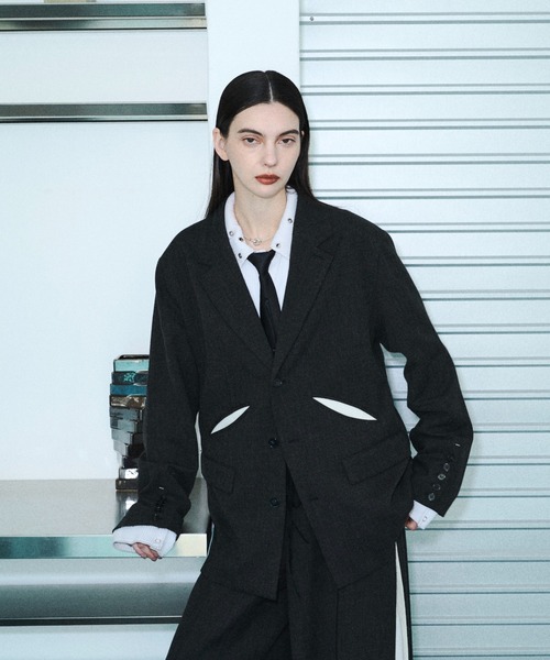 seyto（セイト）の「Slash line 3B shingle tailored jacket / スラッシュライン3Bシングルテーラードジャケット（テーラードジャケット・メンズ・チャコールグレー・2/3）」の7枚目の写真