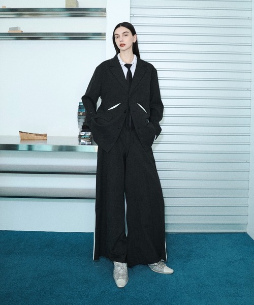 seyto（セイト）の「Slash line 3B shingle tailored jacket / スラッシュライン3Bシングルテーラードジャケット（テーラードジャケット・メンズ・チャコールグレー・2/3）」の16枚目の写真