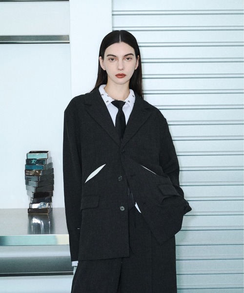 seyto（セイト）の「Slash line 3B shingle tailored jacket / スラッシュライン3Bシングルテーラードジャケット（テーラードジャケット・メンズ・チャコールグレー・2/3）」の22枚目の写真