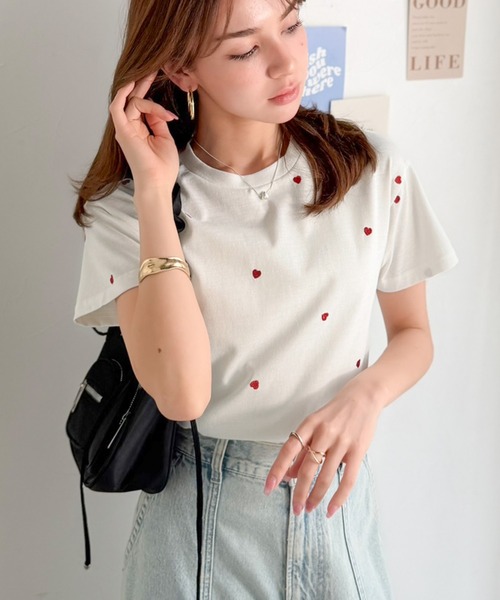 Java(ジャバ)の「【キッズ】《JaVaジャバコラボ》親子お揃い リンクコーデできちゃう!ミニハート刺繍Tシャツ(半袖)(Tシャツ/カットソー・キッズ・ホワイト×レッド/ホワイト×ブラック/ネイビー・100/120/140/160)」の13枚目の写真