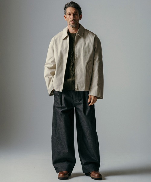 CIRCLEE(サークリー)の「CIRCLEE(サークリー)ハイウエスト ツータックワイドパンツ(その他パンツ・メンズ・ホワイト/ブラック/ブルー・M)」の11枚目の写真