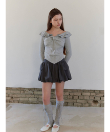 MOIFAIRE（モイフェア）の「BALLOON POCKET MINI SKIRT PANTS / CHARCOAL（スカート）」