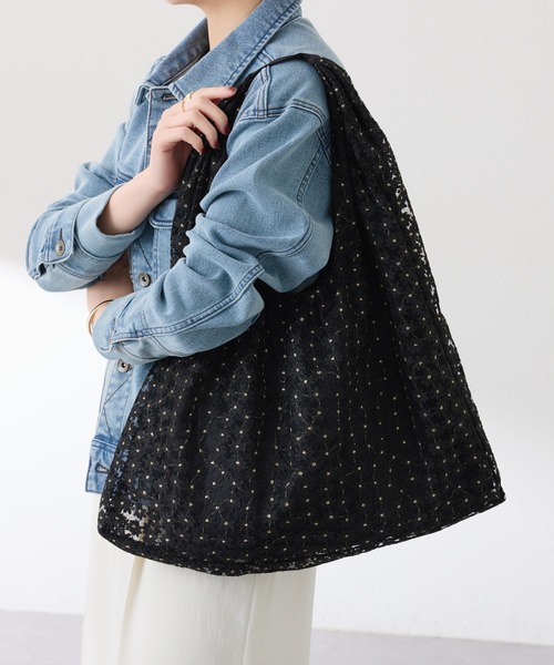 PAPILLONNER（パピヨネ）の「PAPILLONNER/チュールトライアングルバッグ（トートバッグ・レディース・ブラック系その他/ブラック・FREE）」の15枚目の写真