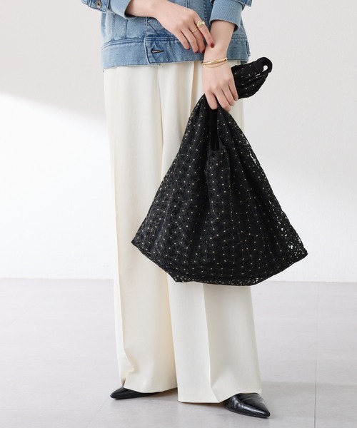 PAPILLONNER（パピヨネ）の「PAPILLONNER/チュールトライアングルバッグ（トートバッグ・レディース・ブラック系その他/ブラック・FREE）」の14枚目の写真