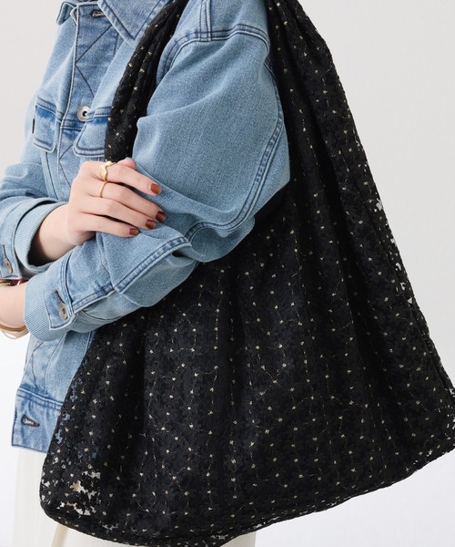 PAPILLONNER（パピヨネ）の「PAPILLONNER/チュールトライアングルバッグ（トートバッグ・レディース・ブラック系その他/ブラック・FREE）」の12枚目の写真