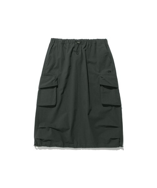NICE GHOST CLUB(ナイスゴーストクラブ)の「PARACHUTE MIDI SKIRT_CHARCOAL(NG2ESUPA90A)(スカート・レディース・その他・S/M)」の1枚目の写真
