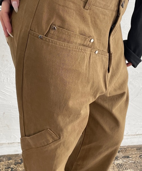 ROGER AND RAW(ロジャーアンドロウ)の「スラッシュポケット ワイドチノパンツ(チノパンツ・レディース・カーキ/オリーブ・SMALL/MEDIUM)」の12枚目の写真