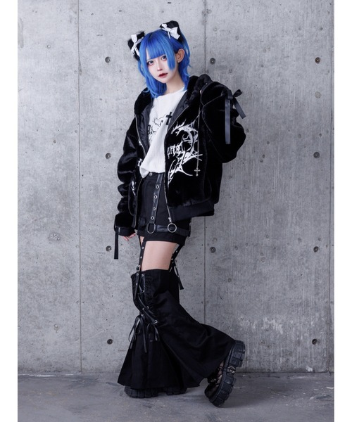 レースアップレッグウォーマー付きショートパンツ（Tシャツ/カットソー