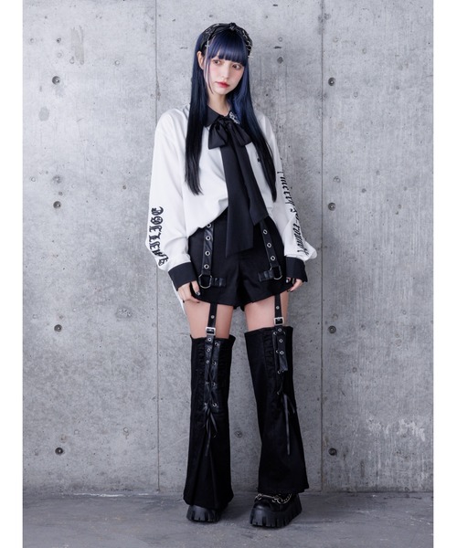 レースアップレッグウォーマー付きショートパンツ（Tシャツ/カットソー