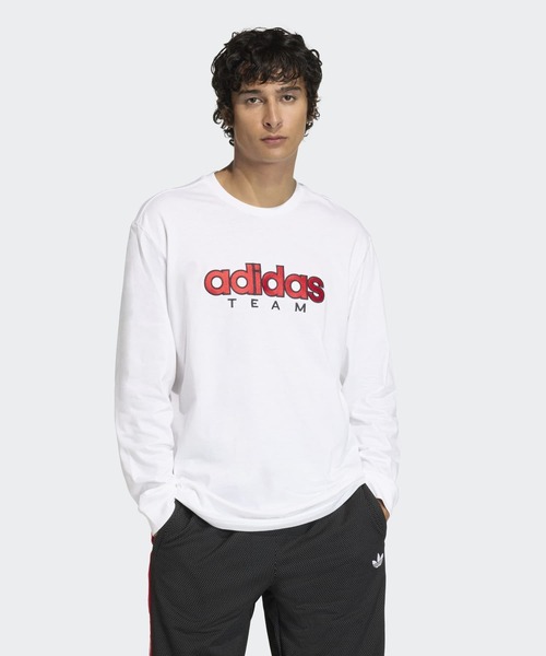 adidas（アディダス）の「GFX T / ロンT / アディダスオリジナルス adidas Originals（Tシャツ/カットソー・メンズ・ホワイト/ブラック・XX-LARGE/3XL/LARGE/MEDIUM/SMALL/X-LARGE/X-SMALL）」の2枚目の写真