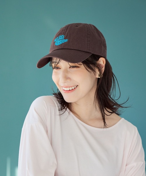 studio CLIP（スタディオクリップ）の「ガールズネームCAP（キャップ・レディース・アイボリー/グリーン/ブラウン・FREE）」の2枚目の写真