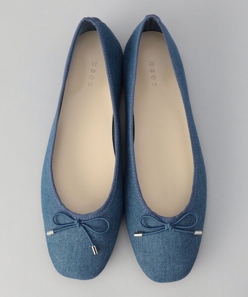 coen（コーエン）の「やみつきデニムバレエシューズ（バレエシューズ・レディース・コバルトブルー/ブラック・25cm/24.5cm/24cm/23.5cm/23cm/22.5cm）」の4枚目の写真
