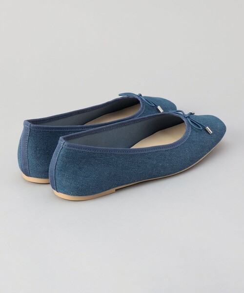 coen（コーエン）の「やみつきデニムバレエシューズ（バレエシューズ・レディース・コバルトブルー/ブラック・25cm/24.5cm/24cm/23.5cm/23cm/22.5cm）」の10枚目の写真