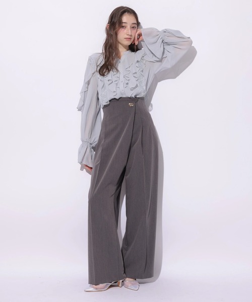 Rirandture(リランドチュール)の「レースフリルブラウス(シャツ/ブラウス・レディース・ライトイエロー/オフホワイト/ブルー系その他3・2)」の11枚目の写真