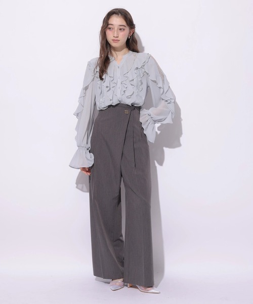 Rirandture(リランドチュール)の「レースフリルブラウス(シャツ/ブラウス・レディース・ライトイエロー/オフホワイト/ブルー系その他3・2)」の13枚目の写真