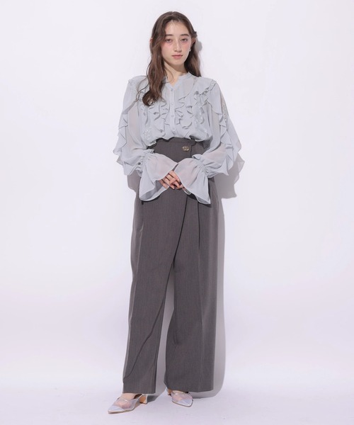 Rirandture(リランドチュール)の「レースフリルブラウス(シャツ/ブラウス・レディース・ライトイエロー/オフホワイト/ブルー系その他3・2)」の14枚目の写真