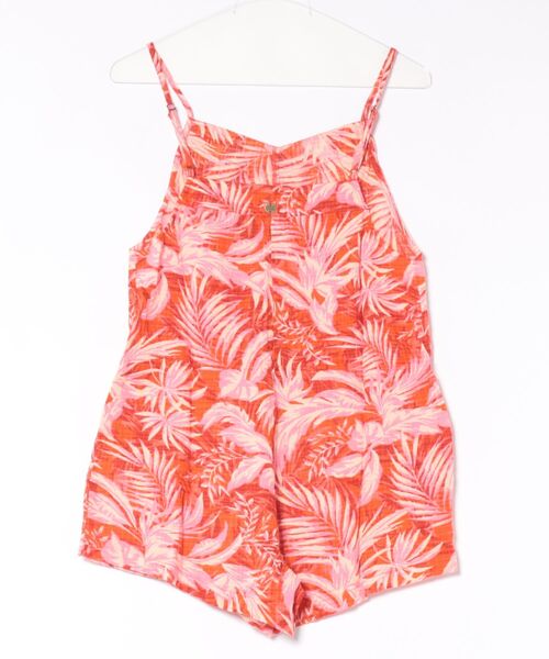 rip curl(リップカール)の「【RIPCURL(リップカール)】SUN RAYS/ストラップ付き ボタニカル総柄 ロンパース・サロペット(サロペット/オーバーオール・レディース・レッド・X-SMALL)」の4枚目の写真