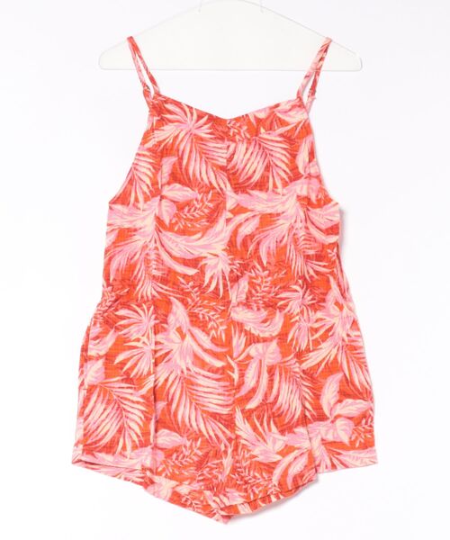 rip curl(リップカール)の「【RIPCURL(リップカール)】SUN RAYS/ストラップ付き ボタニカル総柄 ロンパース・サロペット(サロペット/オーバーオール・レディース・レッド・X-SMALL)」の3枚目の写真