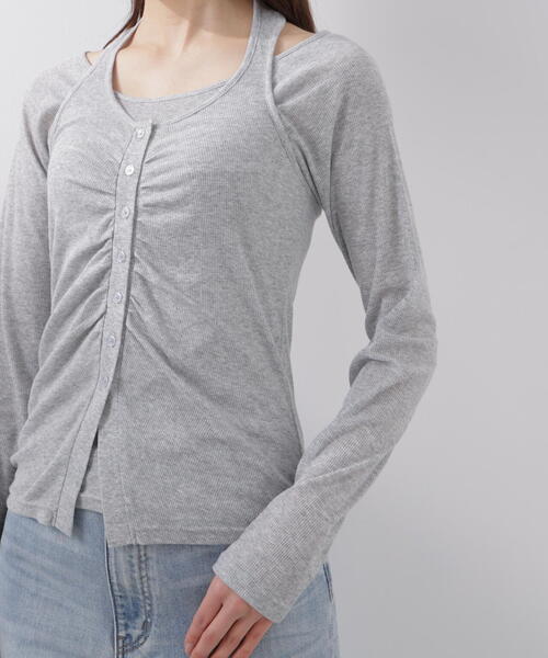 a/mie(アミー)の「<a>ホルターネックカットset up / 1216169201(Tシャツ/カットソー・レディース・ダークグレー/ブルー/グレー系その他・FREE)」の9枚目の写真