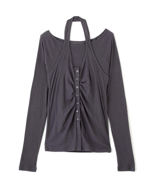 a/mie(アミー)の「<a>ホルターネックカットset up / 1216169201(Tシャツ/カットソー・レディース・ダークグレー/ブルー/グレー系その他・FREE)」の14枚目の写真