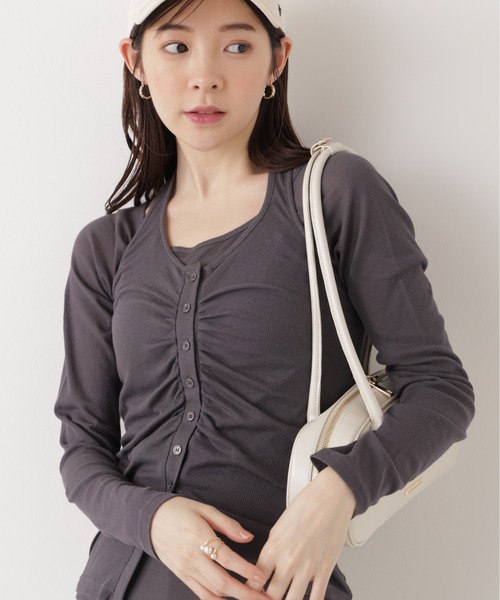 a/mie(アミー)の「<a>ホルターネックカットset up / 1216169201(Tシャツ/カットソー・レディース・ダークグレー/ブルー/グレー系その他・FREE)」の2枚目の写真