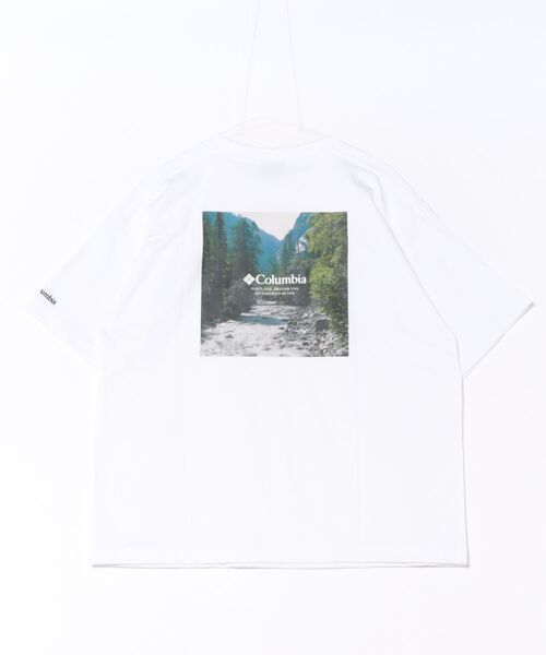 Columbia(コロンビア)の「columbia/コロンビア リラックスフィット綿混ショートスリーブTシャツ ムラサキ限定 PM0963(Tシャツ/カットソー・メンズ・ダークグリーン/グレイッシュベージュ/ホワイト×グリーン/ブラック×グリーン・XL/L/M/S)」の7枚目の写真