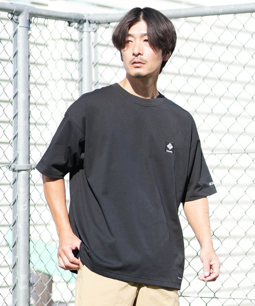 Columbia(コロンビア)の「columbia/コロンビア リラックスフィット綿混ショートスリーブTシャツ ムラサキ限定 PM0963(Tシャツ/カットソー・メンズ・ダークグリーン/グレイッシュベージュ/ホワイト×グリーン/ブラック×グリーン・XL/L/M/S)」の15枚目の写真